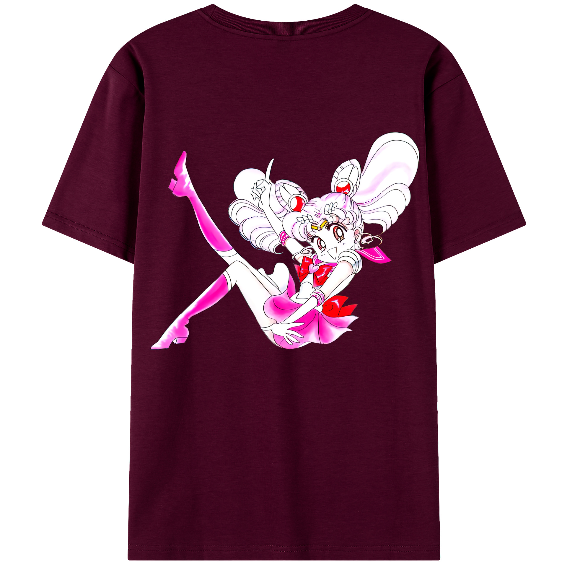（画像用） 美少女戦士セーラームーン ちびうさ Sailor Moon Chibiusa Tsukino Usagi Small Lady Serenity レディース半袖Tシャツ(バックプリント)